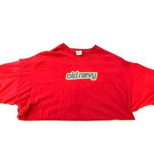 Vintage Old Navy XXL Red T-Shirt Fubu Style Graphic USA Made 100% Cotton Rare